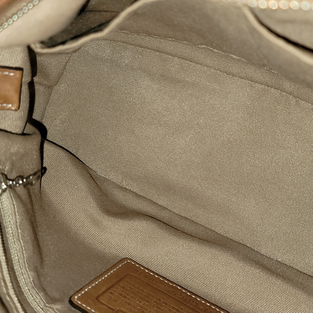Coach Signature Jacquard and Leather Hobo - Picture 10 of 14